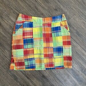 Loudmouth Ladies Golf Pickleball Plaid Lined Tennis Skirt Skort Size 2